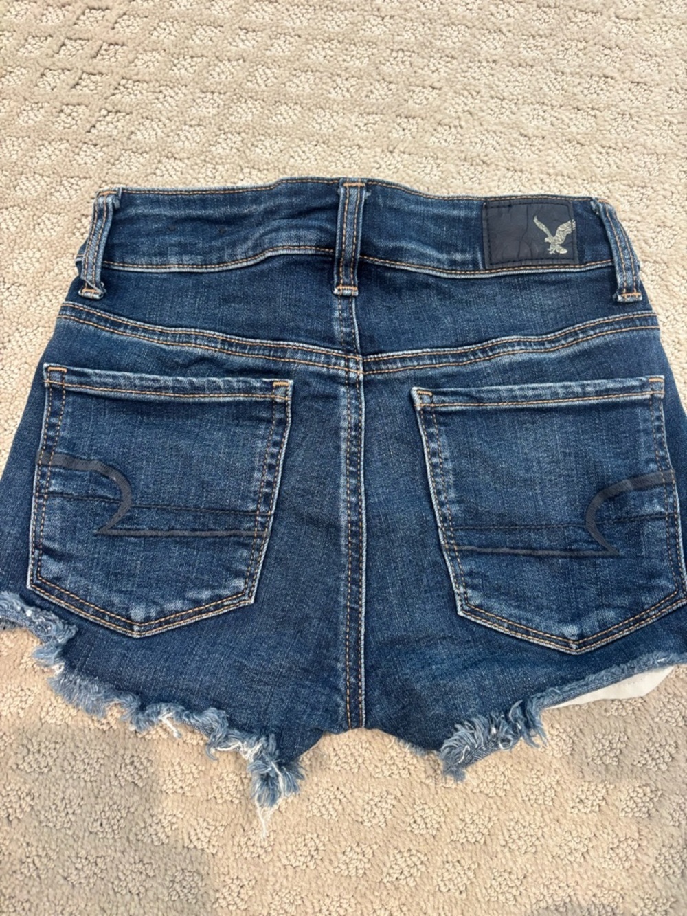 American Eagle Outfitters Women's Hi-Rise Shortie - Dark Blue Denim Size 00 - Picture 4 of 4